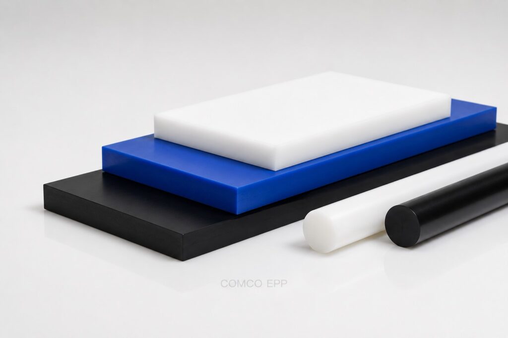 POM C natural black and blue